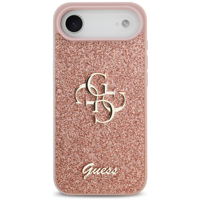 Puzdro pre Apple iPhone 17 Air, Guess, Fixed Glitter Big 4G, Ružové