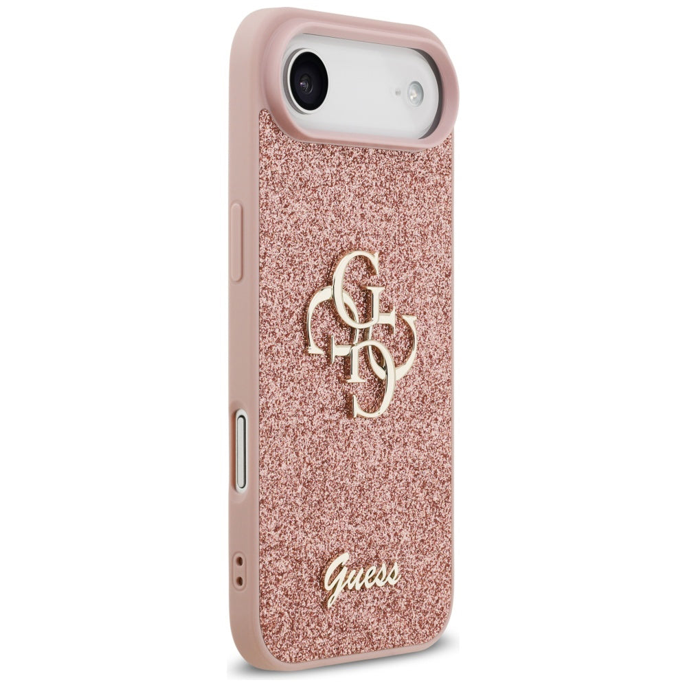 Puzdro pre Apple iPhone 17 Air, Guess, Fixed Glitter Big 4G, Ružové