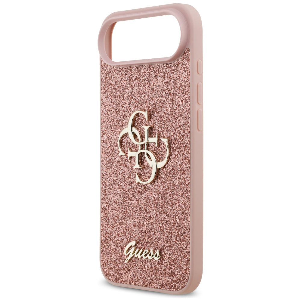 Puzdro pre Apple iPhone 17 Air, Guess, Fixed Glitter Big 4G, Ružové