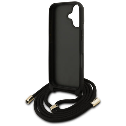 Puzdro pre Apple iPhone 17, Guess, 4G CBDY Big Logo with Cord Strap, Hnedé