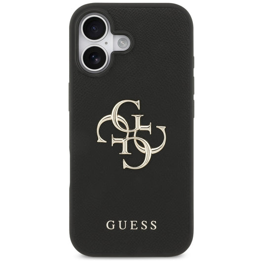Puzdro pre Apple iPhone 17, Guess, 4G Grained Big and Classic Logo, Čierne
