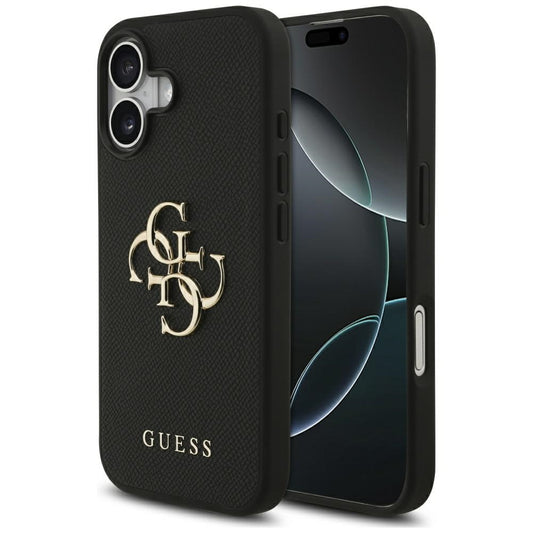 Puzdro pre Apple iPhone 17, Guess, 4G Grained Big and Classic Logo, Čierne