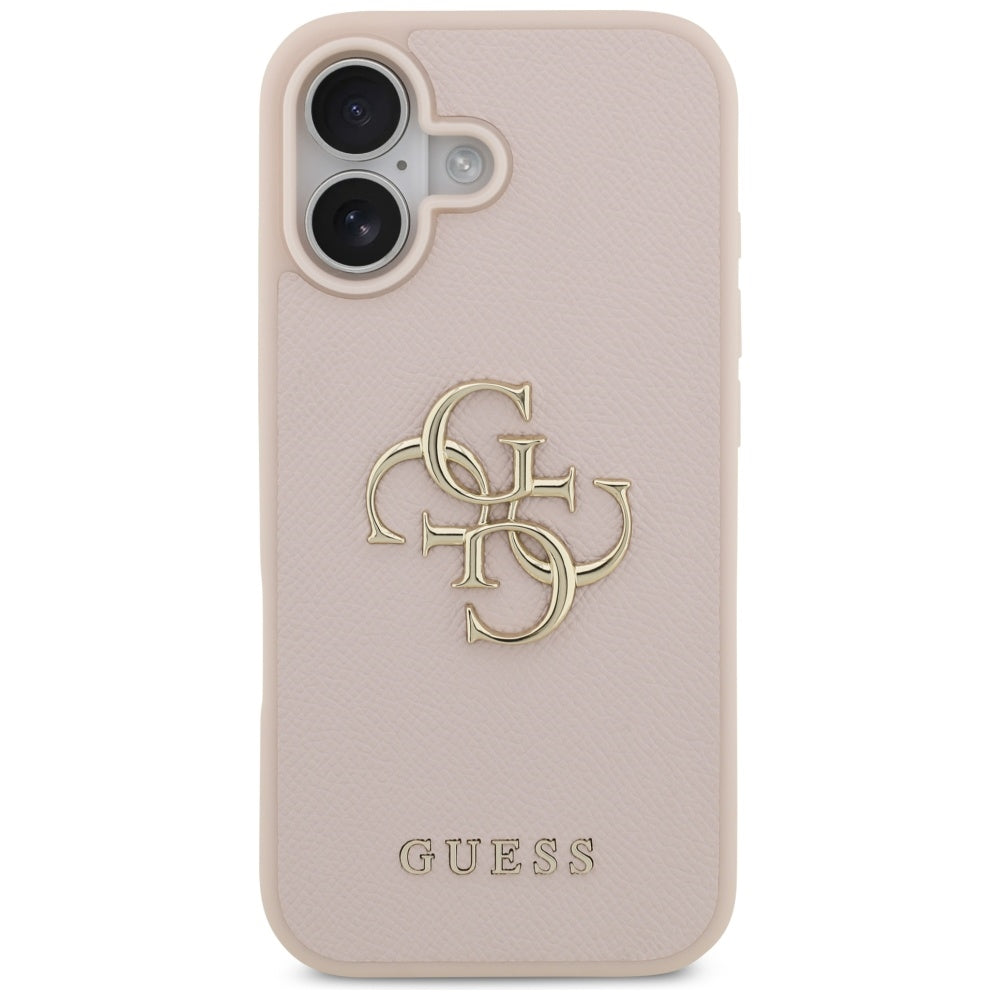 Puzdro pre Apple iPhone 17, Guess, 4G Grained Big and Classic Logo, Ružové