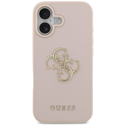 Puzdro pre Apple iPhone 17, Guess, 4G Grained Big and Classic Logo, Ružové
