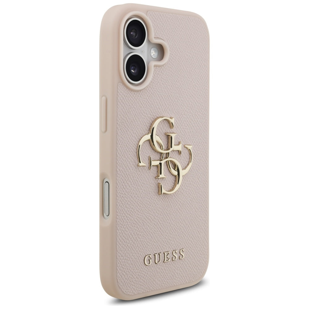 Puzdro pre Apple iPhone 17, Guess, 4G Grained Big and Classic Logo, Ružové