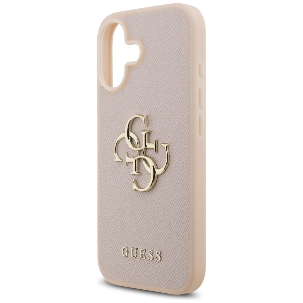 Puzdro pre Apple iPhone 17, Guess, 4G Grained Big and Classic Logo, Ružové