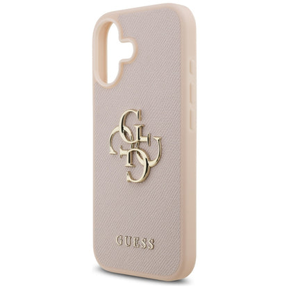 Puzdro pre Apple iPhone 17, Guess, 4G Grained Big and Classic Logo, Ružové