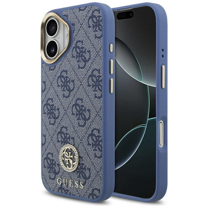 Puzdro pre Apple iPhone 17, Guess, 4G Strass Logo, Modrá