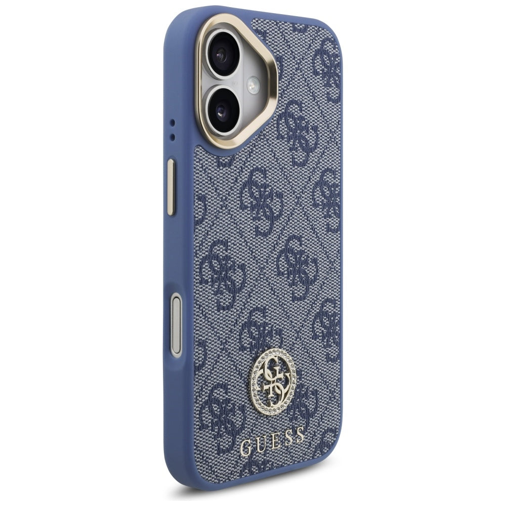 Puzdro pre Apple iPhone 17, Guess, 4G Strass Logo, Modrá