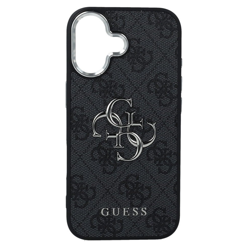 Puzdro pre Apple iPhone 17, Guess, Big 4G Logo Classic, Čierno Strieborné