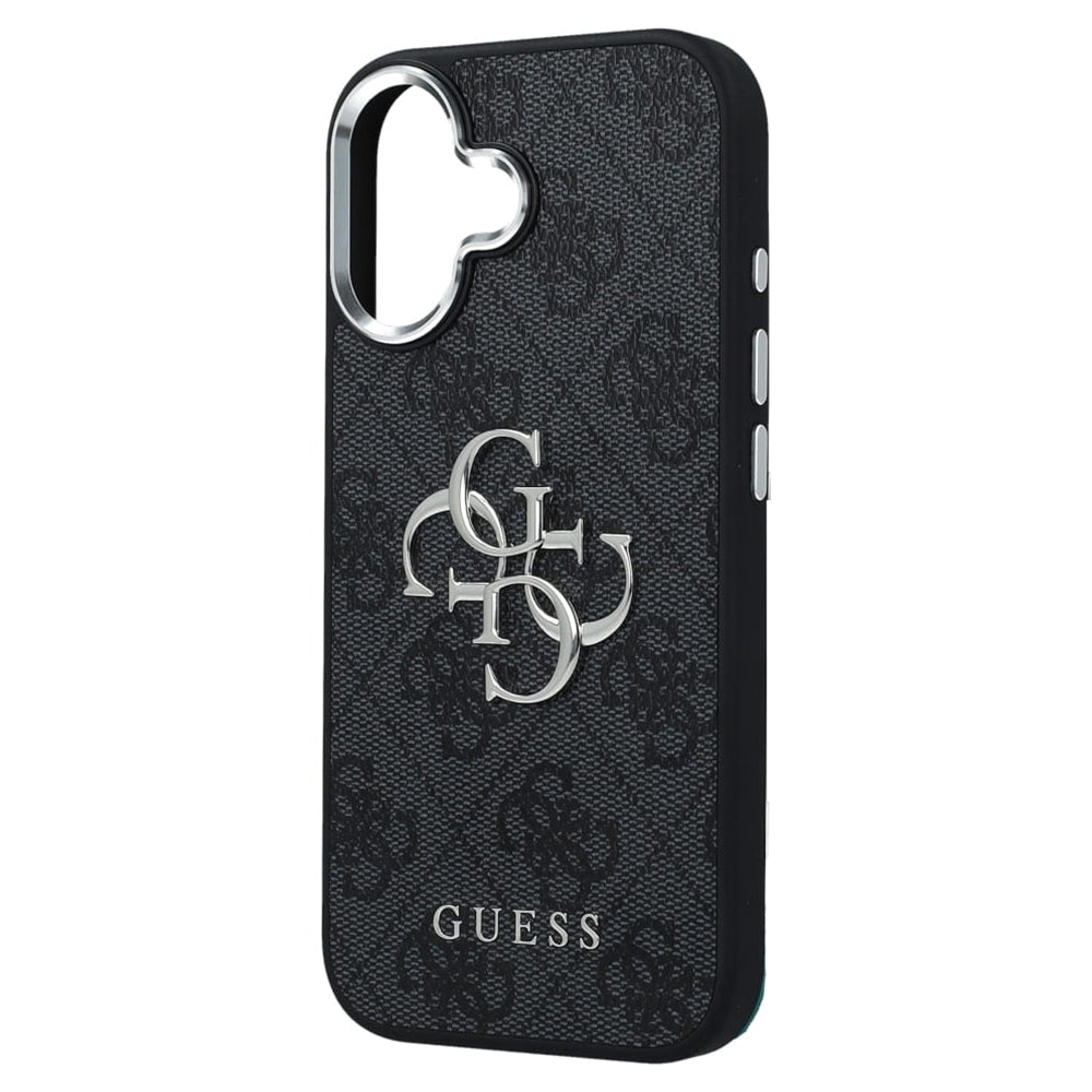 Puzdro pre Apple iPhone 17, Guess, Big 4G Logo Classic, Čierno Strieborné