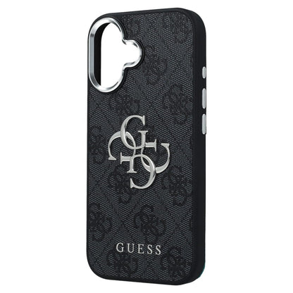 Puzdro pre Apple iPhone 17, Guess, Big 4G Logo Classic, Čierno Strieborné