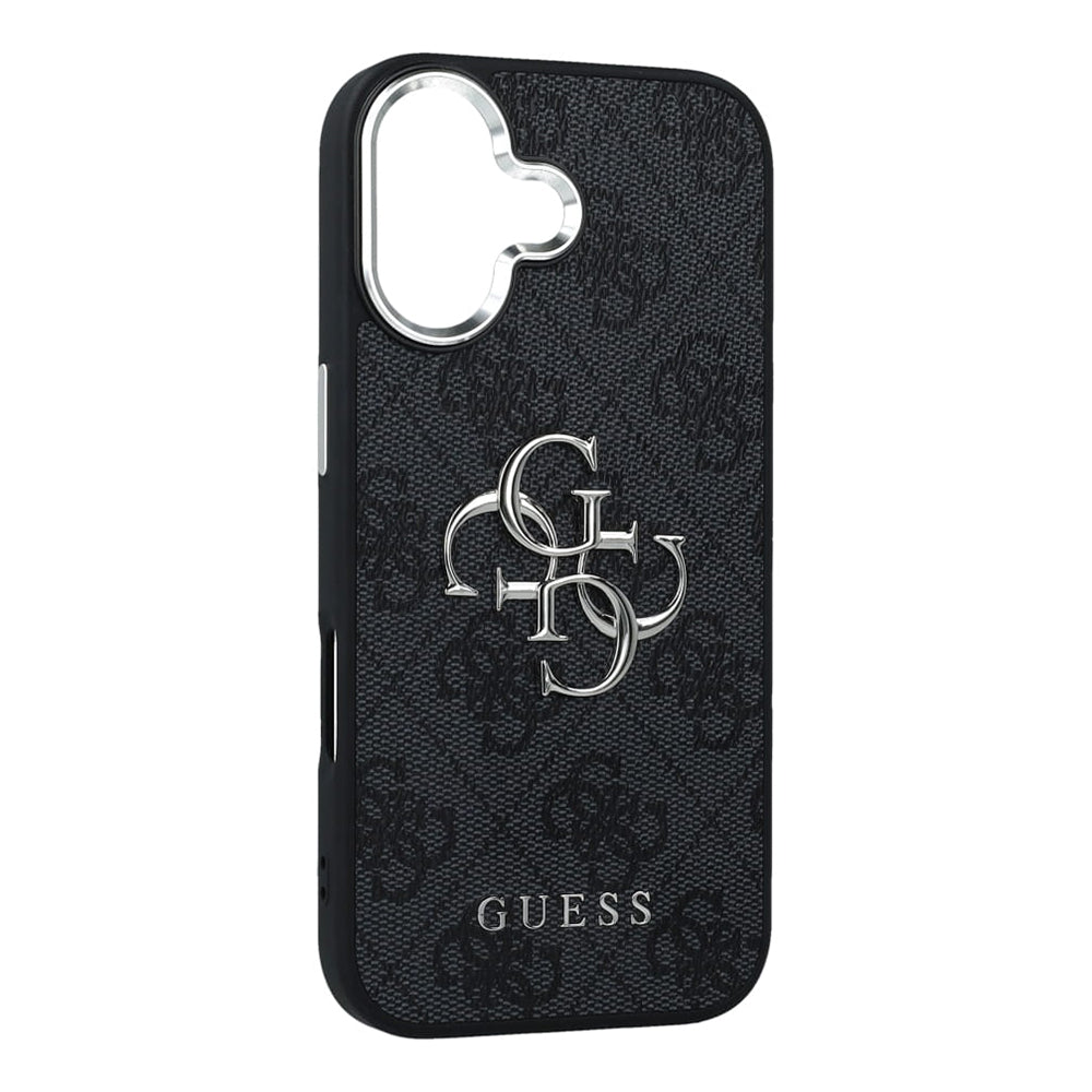 Puzdro pre Apple iPhone 17, Guess, Big 4G Logo Classic, Čierno Strieborné