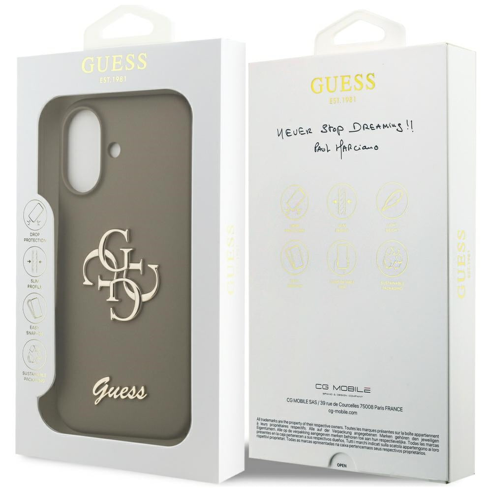 Puzdro pre Apple iPhone 17, Guess, Big 4G Script, Hnedé