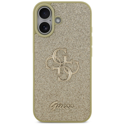 Puzdro pre Apple iPhone 17, Guess, Fixed Glitter Big 4G, Zlaté