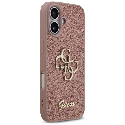 Puzdro pre Apple iPhone 17, Guess, Fixed Glitter Big 4G, Ružové