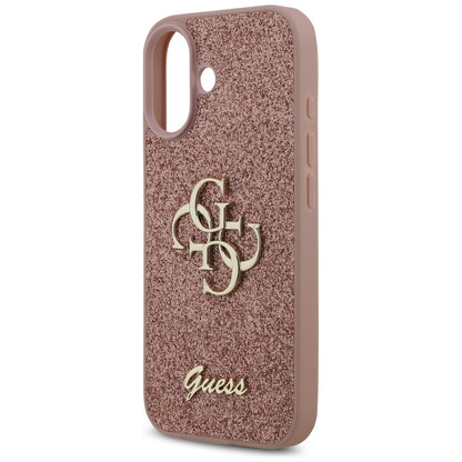 Puzdro pre Apple iPhone 17, Guess, Fixed Glitter Big 4G, Ružové
