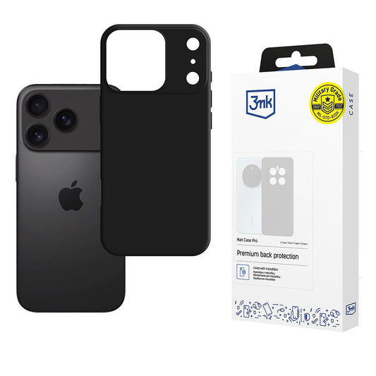 Puzdro pre Apple iPhone 17 Pro, 3MK, Matt Pro, Čierne