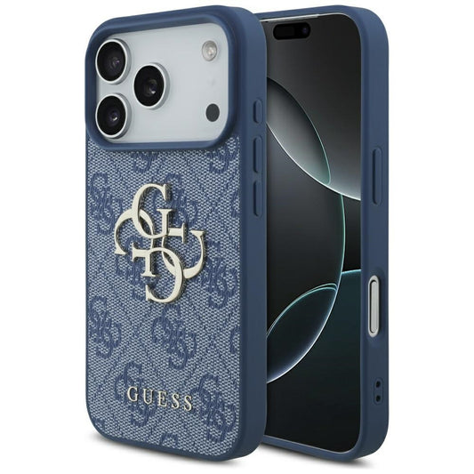 Puzdro pre Apple iPhone 17 Pro, Guess, 4G Big Logo, Modrá