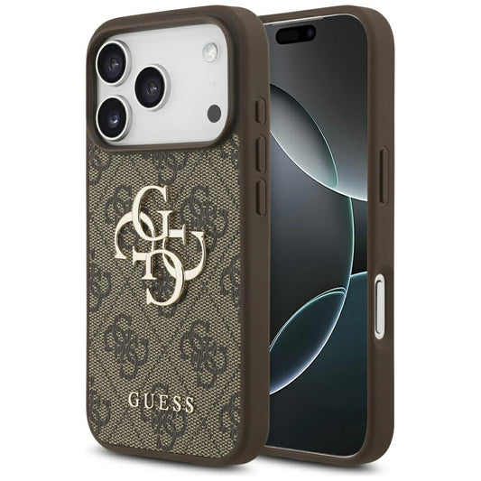 Puzdro pre Apple iPhone 17 Pro, Guess, 4G Big Logo, Hnedá