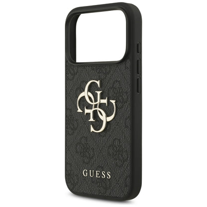 Puzdro pre Apple iPhone 17 Pro, Guess, 4G Classic Logo with Strap, Čierne