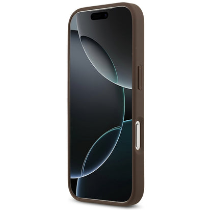 Puzdro pre Apple iPhone 17 Pro, Guess, 4G Double Card Triangle, Hnedá