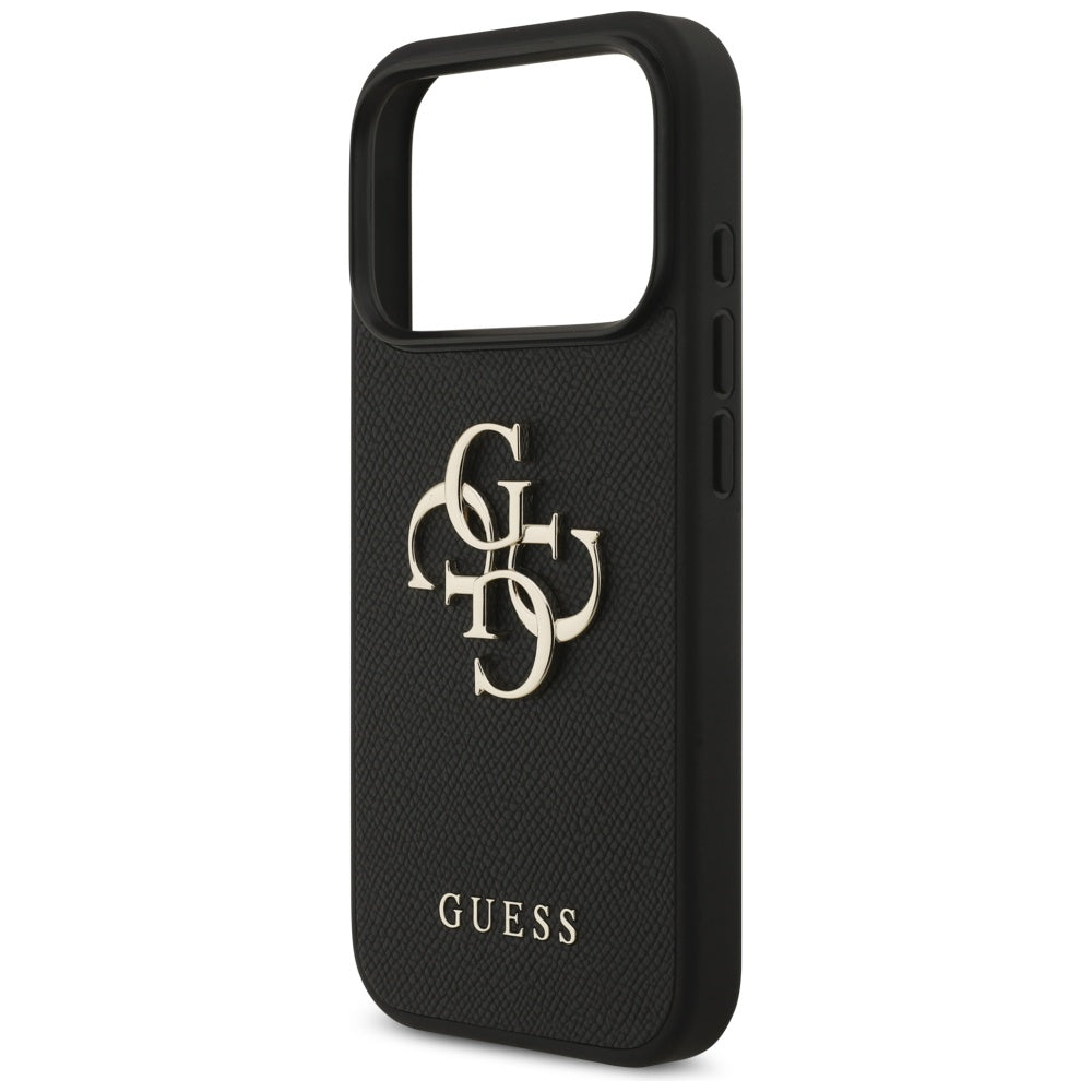 Puzdro pre Apple iPhone 17 Pro, Guess, 4G Grained Big and Classic Logo, Čierne