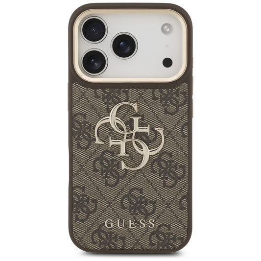 Puzdro pre Apple iPhone 17 Pro, Guess, Big 4G Classic Logo with Big Strap, Hnedé