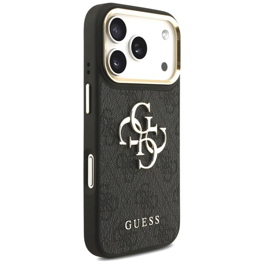 Puzdro pre Apple iPhone 17 Pro, Guess, Big 4G Classic Logo with Big Strap, Čierne