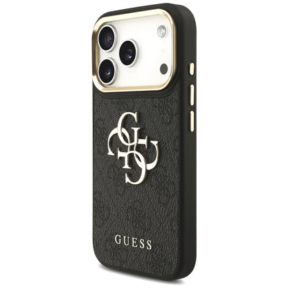 Puzdro pre Apple iPhone 17 Pro, Guess, Big 4G Classic Logo with Big Strap, Čierne