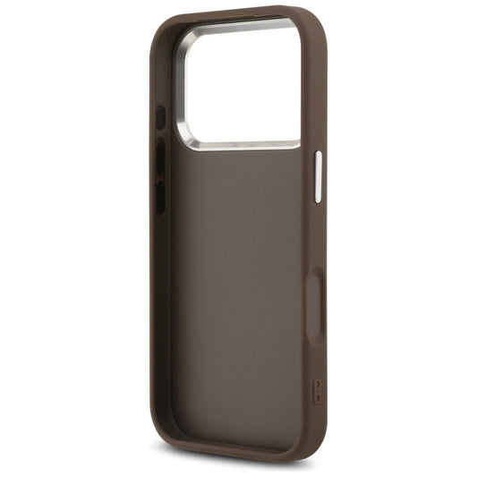 Puzdro pre Apple iPhone 17 Pro, Guess, Big 4G Logo Classic, Hnedo Strieborné