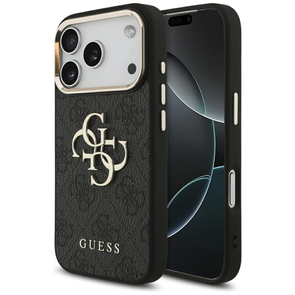 Puzdro pre Apple iPhone 17 Pro, Guess, Big 4G Logo Classic, Čierno Zlaté