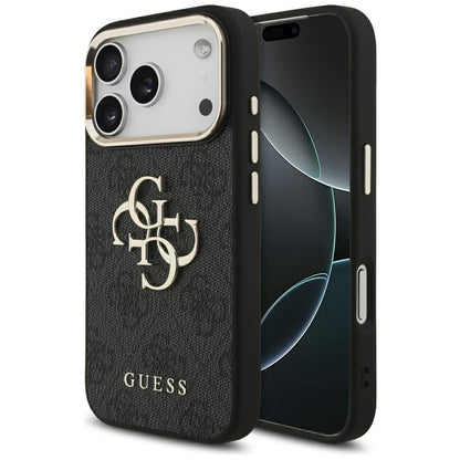 Puzdro pre Apple iPhone 17 Pro, Guess, Big 4G Logo Classic, Čierno Zlaté