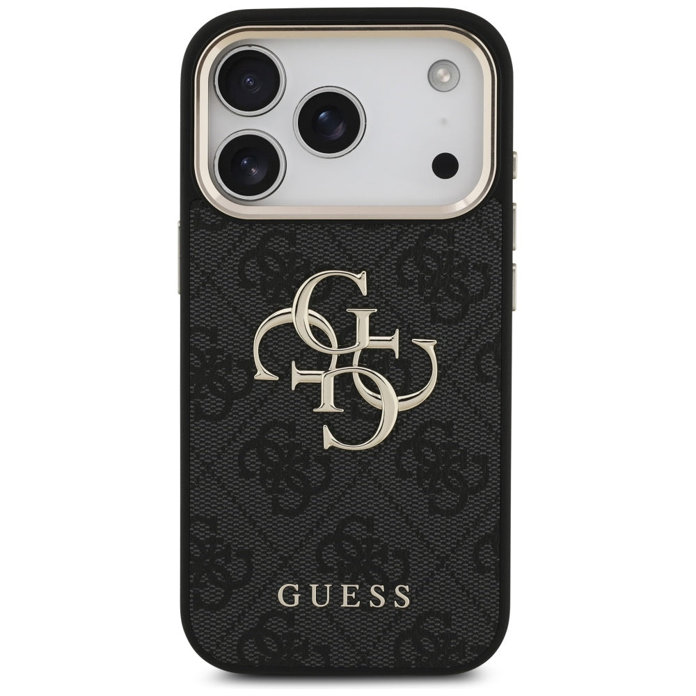 Puzdro pre Apple iPhone 17 Pro, Guess, Big 4G Logo Classic, Čierno Zlaté