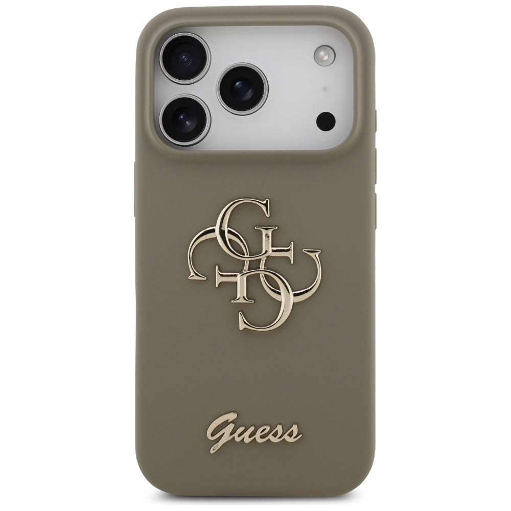 Puzdro pre Apple iPhone 17 Pro, Guess, Big 4G Script, Hnedé