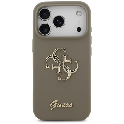 Puzdro pre Apple iPhone 17 Pro, Guess, Big 4G Script, Hnedé