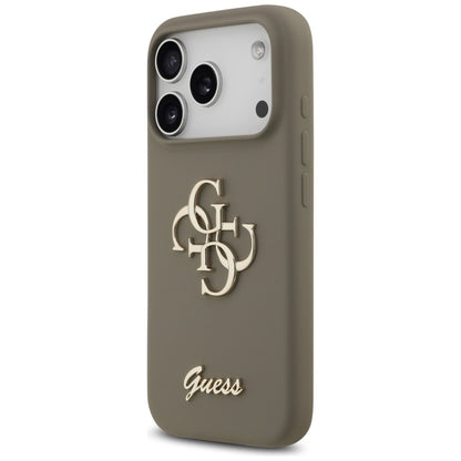 Puzdro pre Apple iPhone 17 Pro, Guess, Big 4G Script, Hnedé