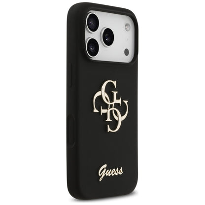 Puzdro pre Apple iPhone 17 Pro, Guess, Big 4G Script, Čierne