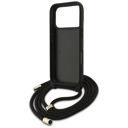 Puzdro pre Apple iPhone 17 Pro, Guess, Crossbody Cord 4G Big Log, Hnedá