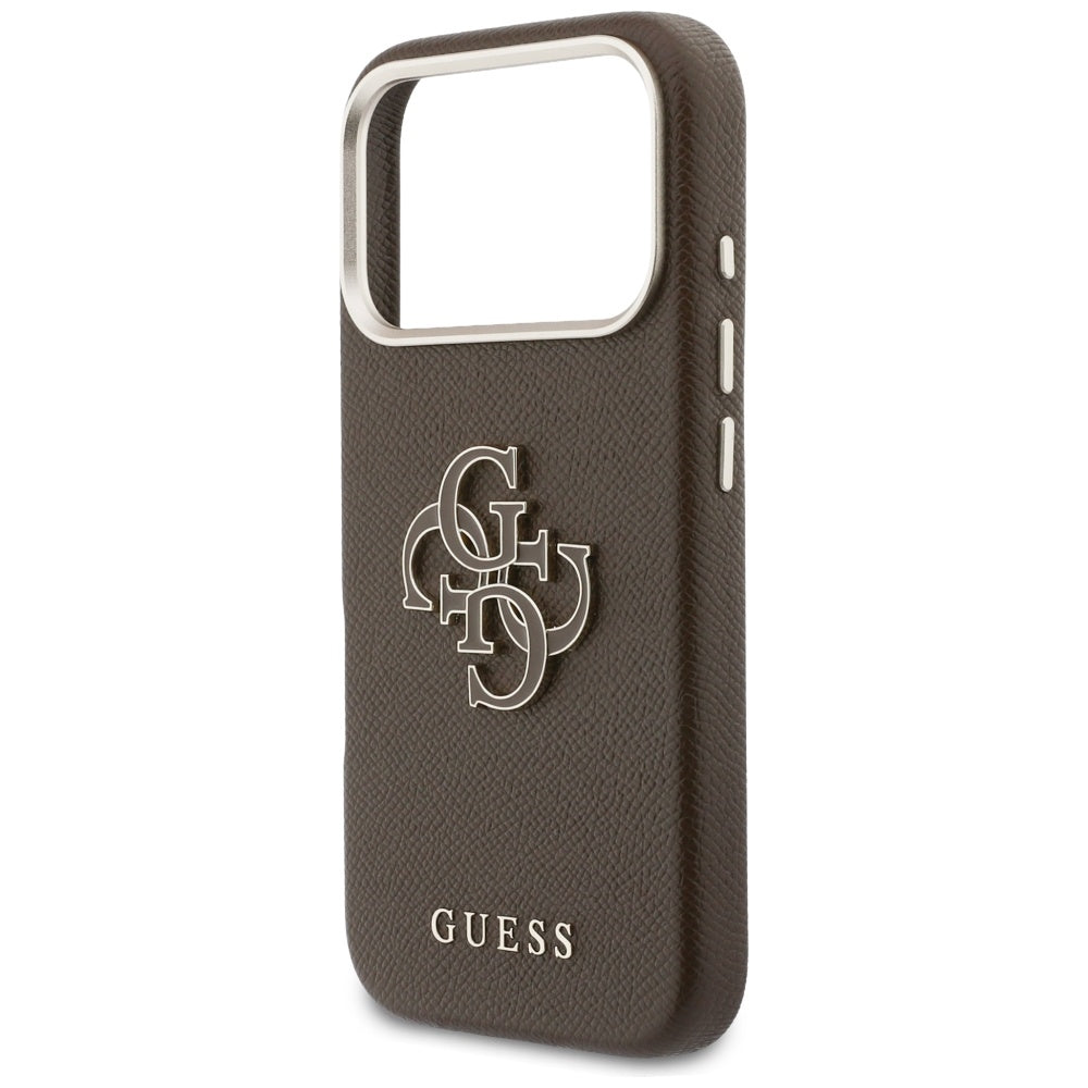 Puzdro pre Apple iPhone 17 Pro, GUESS, Resin Logo, Hnedé