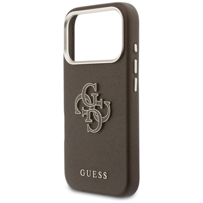 Puzdro pre Apple iPhone 17 Pro, GUESS, Resin Logo, Hnedé