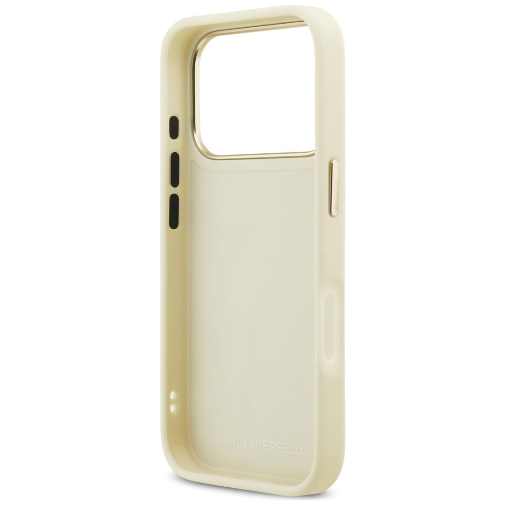Case for Apple iPhone 17 Pro, Karl Lagerfeld, Script Logo, Beige