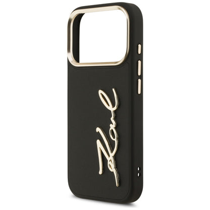 Puzdro pre Apple iPhone 17 Pro, Karl Lagerfeld, Script Logo, Čierne