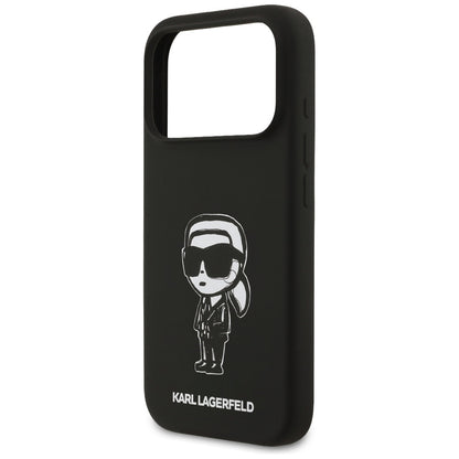 Puzdro pre Apple iPhone 17 Pro, Karl Lagerfeld, Sketch and Logo Karl, Čierne