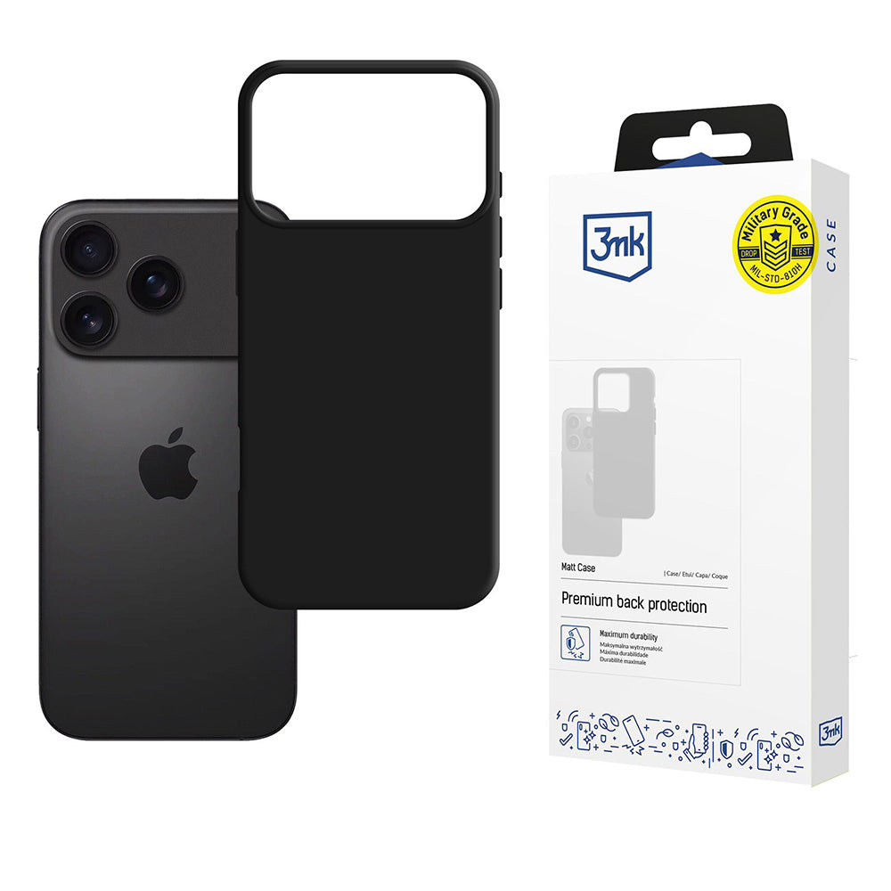 Puzdro pre Apple iPhone 17 Pro Max, 3MK, Matt Pro, Čierne