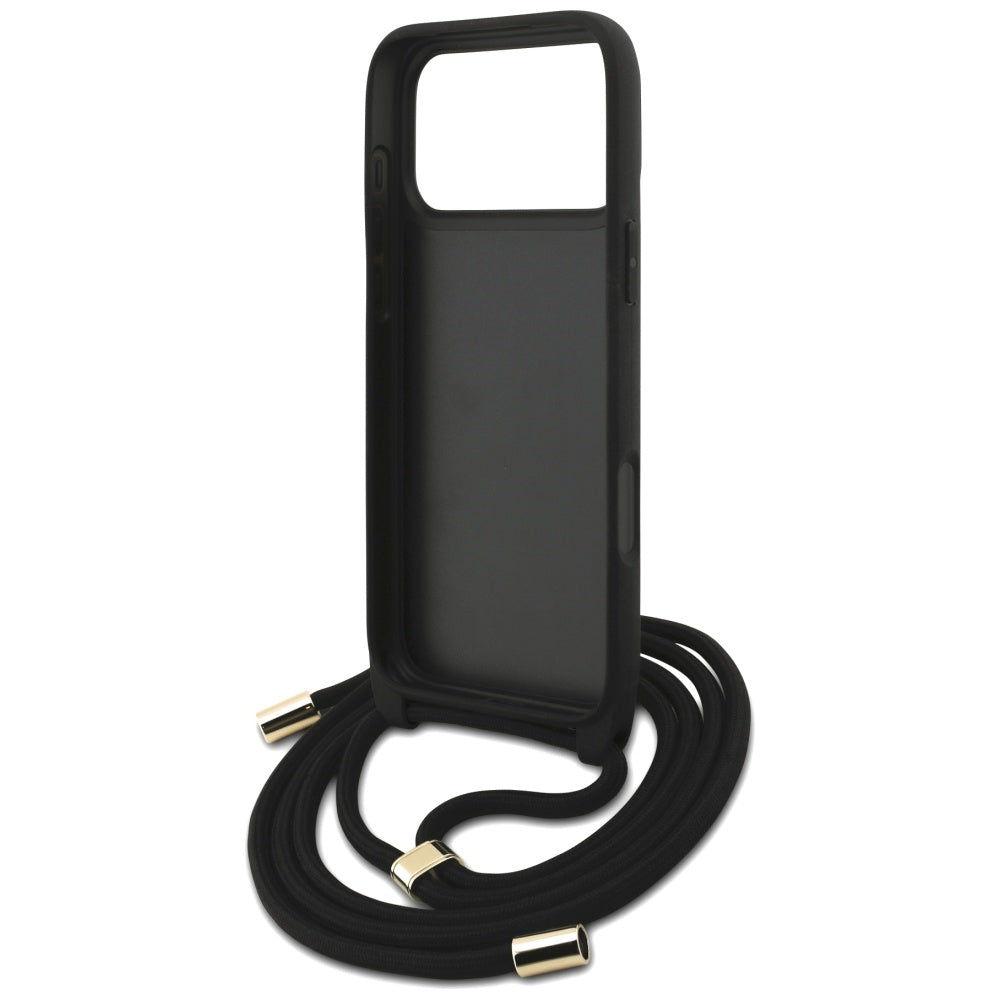 Puzdro pre Apple iPhone 17 Pro Max, Guess, 4G CBDY Big Logo with Cord Strap, Hnedé