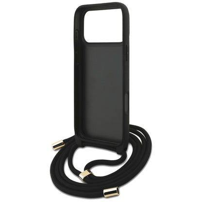 Puzdro pre Apple iPhone 17 Pro Max, Guess, 4G CBDY Big Logo with Cord Strap, Hnedé