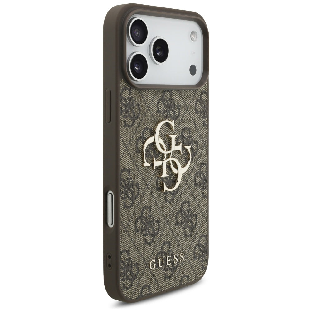 Puzdro pre Apple iPhone 17 Pro Max, Guess, 4G Classic Logo with Pearl Strap, Hnedé
