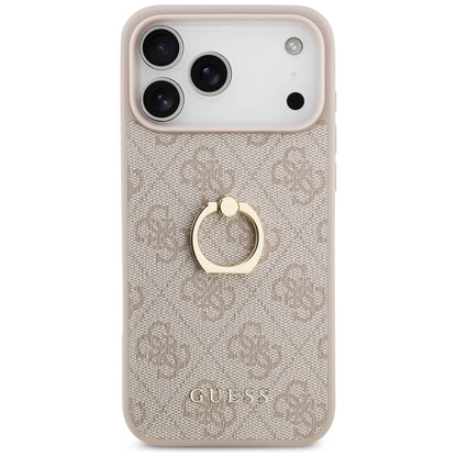 Puzdro pre Apple iPhone 17 Pro Max, Guess, 4G Ring Stand, Ružové