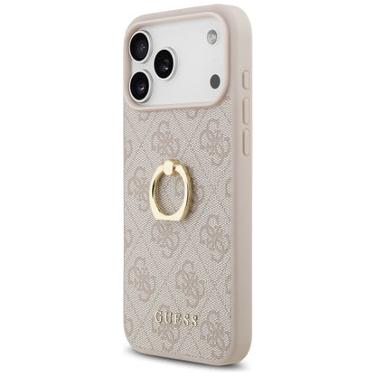 Puzdro pre Apple iPhone 17 Pro Max, Guess, 4G Ring Stand, Ružové